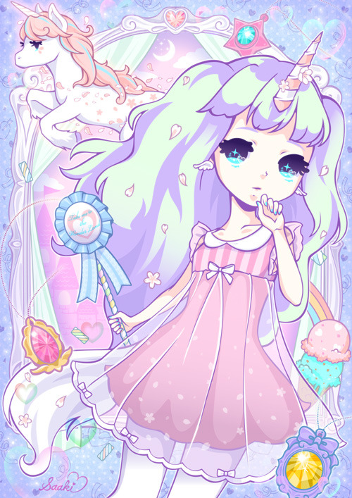 saaki-pyrop:  ☆☆☆SAKURA UNICORN☆☆☆ Hello Cuties♡♡♡I have a request