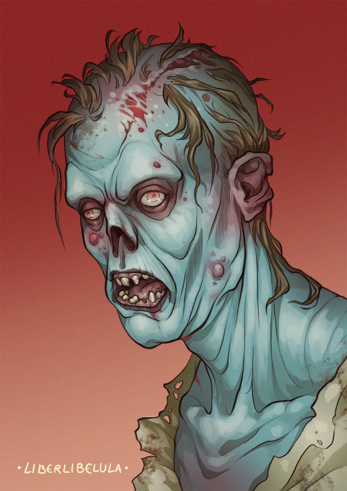 Sometimes you get to paint handsome people, sometimes you get to paint rotting zombies. For me, that