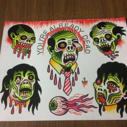 jonlarsontattoos:  I got some zombie designs