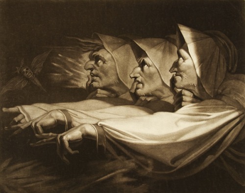 The Weird Sisters from Shakespeare’s ‘Macbeth’ (mezzotint), After Henry Fuseli ~ b