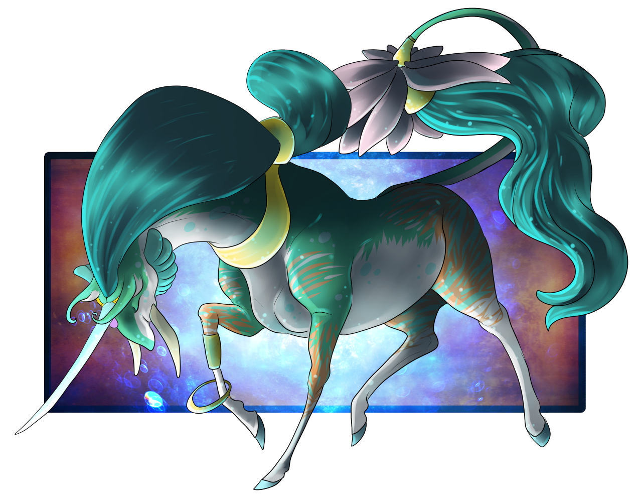 crimson-pencil:    Something with my Indian unicorn character C: I realized that