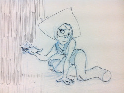 neurotic-hamster:  Inktober #14 shameless Peridot drawing…   peri in the rain~ &lt;3