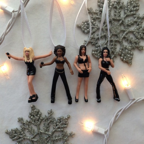 Spice up your holiday season with these ornaments made from the 1998 Spice Girls figurines. Each dol