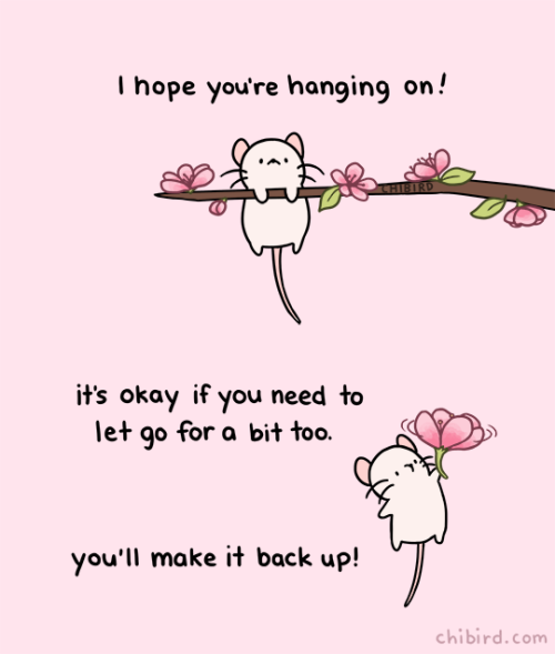 chibird: A little cherry blossom mouse to motivate and inspire you!  I’ve had to let go o