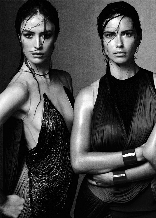 queenofklasss:  thefashionbubble:  Brazilian Supermodels Raquel Zimmermann & Adriana Lima in “Team Brazil” for US Vogue June 2014, ph. by Steven Meisel.   ♛ 