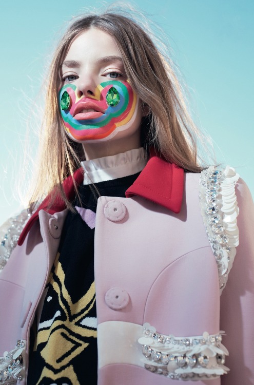sadboyblues:hannejob: Kristine Frøseth by Willy Vanderperre in AnOther Magazine Spring/Summer 2014 X