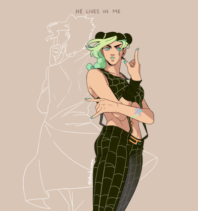 I drew Jolyne learning how to dance from the best uncles 😎 and