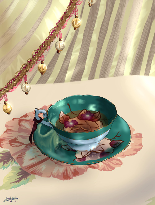 ace-artemis-fanartist:Tea cup study.