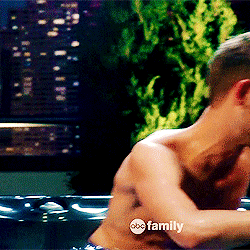 armpits-scenes:  Jean Luc Bilodeau in Baby Daddy (2012-) 