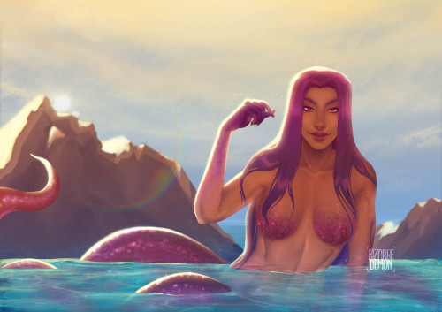 bizarredemon: I did Nadia for mermay ^-^  I cant believe I had to censor her chest ugh(I took s