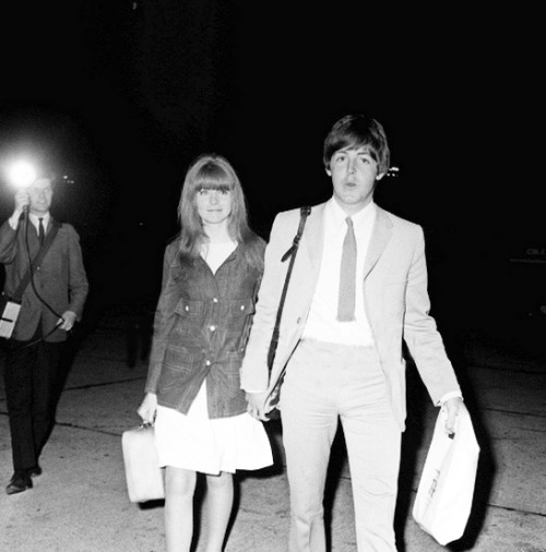 sheismaureen:June 11, 1965 - Paul and Jane arriving back in London from Portugal