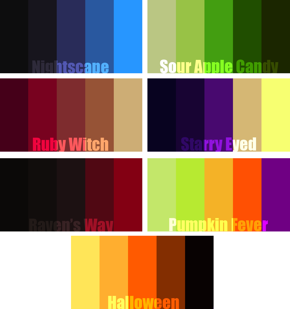 color-palettes:  Try out these Halloween themed color palettes before October ends!