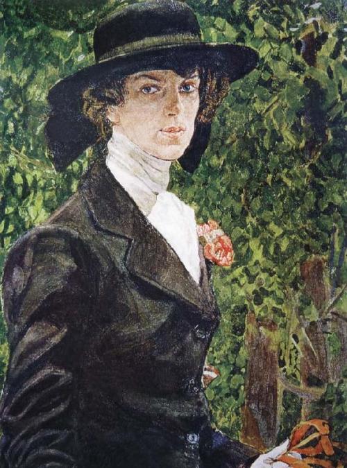 Portrait of a woman by Alexander Yakovlevich Golovin, 1916