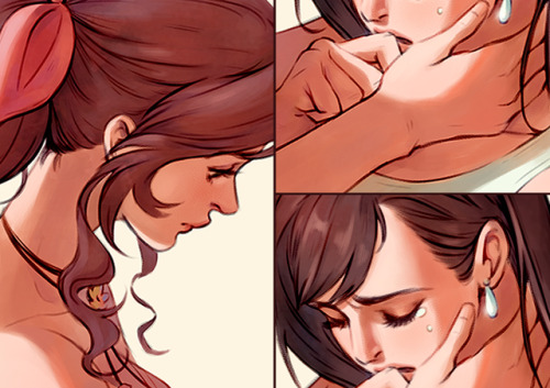 the-cinnaminion: [FF7] Anxious HeartLimited prints of this piece are available on my store! Please c