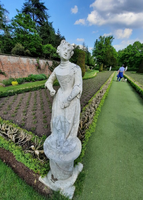 Statues in the Long Garden, Cliveden House, Buckinghamshire.