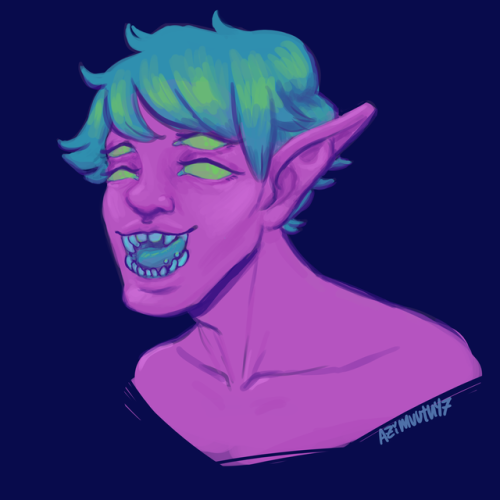 a smiling monster boy :^)