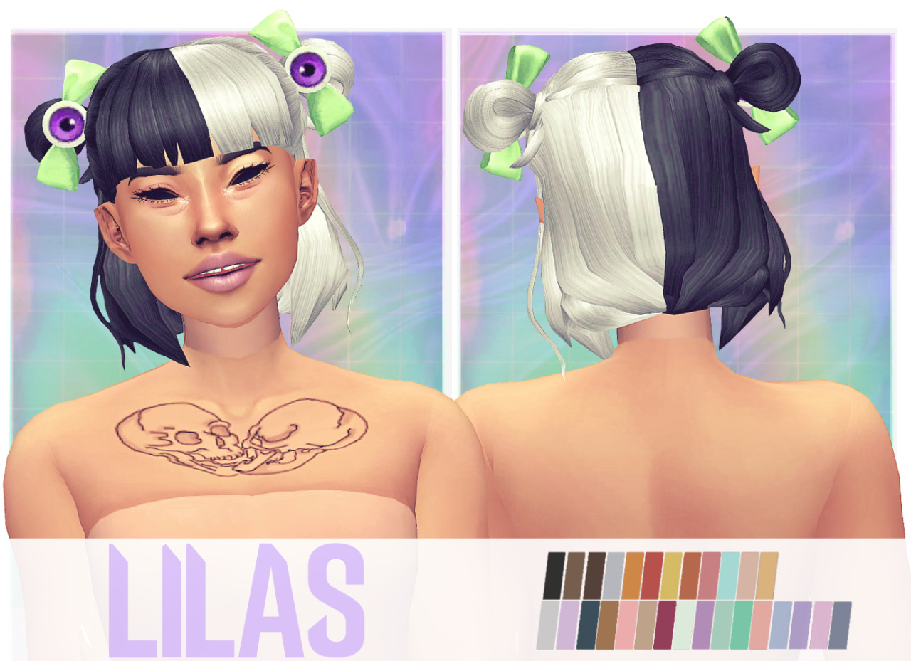 sims 4 cc hair bow