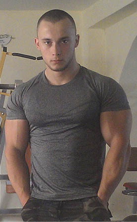 serbian-muscle-men:  young Serbian powerlifter Mirko 