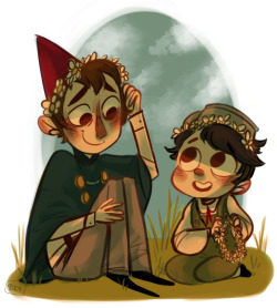 9emiliecharlie9:  Greg and Wirt with flower crowns! yay! :D  