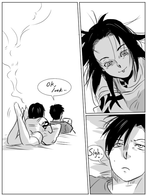 umeko-sherlolly: BLACK LAGOON, Rock &amp; Revy.A chilling day.