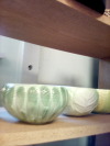 shiftythrifting:Vegetable themed soup mugs found at the Salcha Senior Center, Alaska