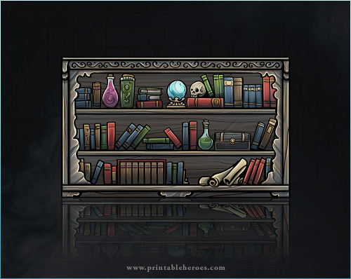 These Modular Bookshelf Paper Miniature Props Are Now Available For Download (free Full Color Versions