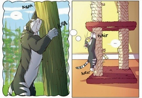 tastefullyoffensive:  Cat’s Imagination by Maliki 