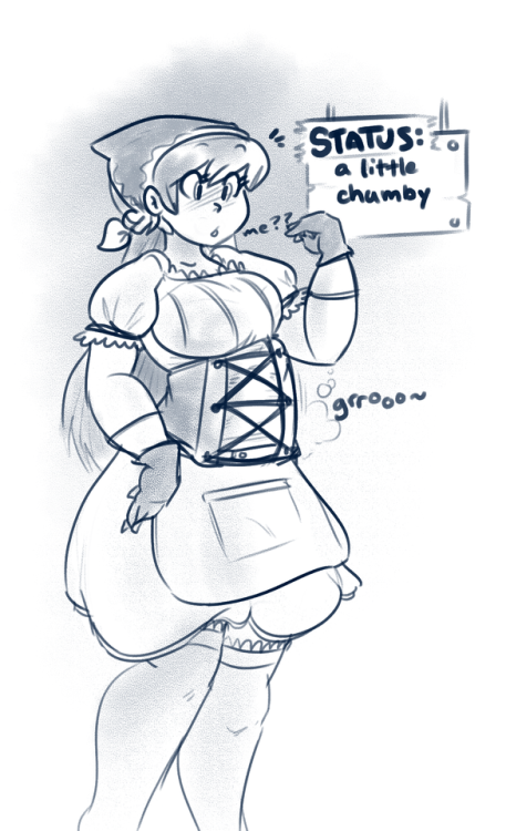 vandoo: vandoo:@pudgeplatoon ayo, your maid’s a fattie did a doodle of this e.claire bot for the dis