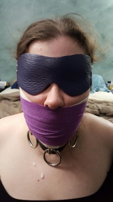alltieduptonight:  Punishment, Part 2  I forgot to send him a picture of the panties he chose for me. After shoving those dirty day-old panties in my pussy and forcing me to cum all over them, he stuffed the panties in my mouth.  “You have one task.