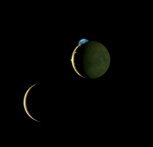 Io - The Volcanic MoonLooking like a giant pizza covered with melted cheese and splotches of tomato 