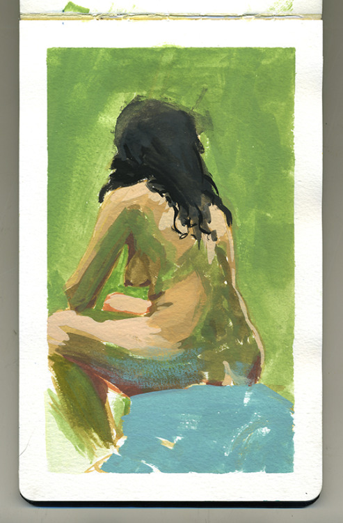 figure drawinggouache on paper