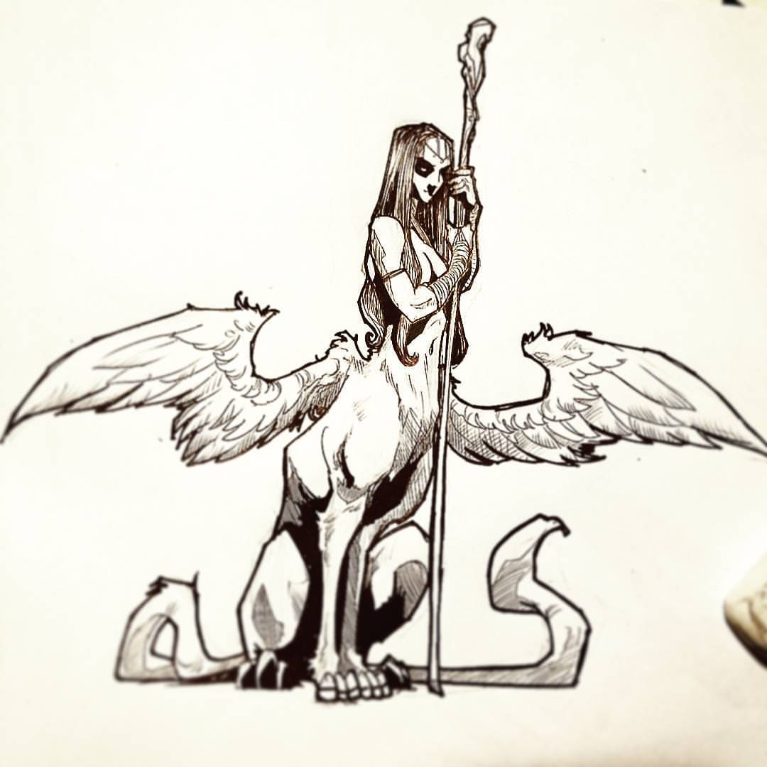 zacharyiswackary:  Little #sphinx sketch.