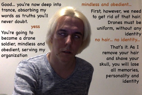 Trying Some Hypnosis Photo Manipulation Serie, Brainwashing Into A Bald Drone Soldier. Tell Me What You