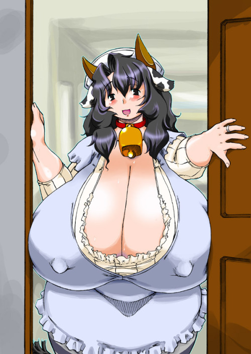 Farmer John, look! My tits have grown so big and full that I can no longer fit through doorways… Thank you for milking me every day <3