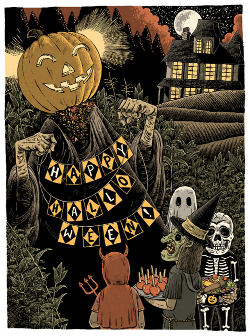 halloweenatdusk - Art by Sam Heimer