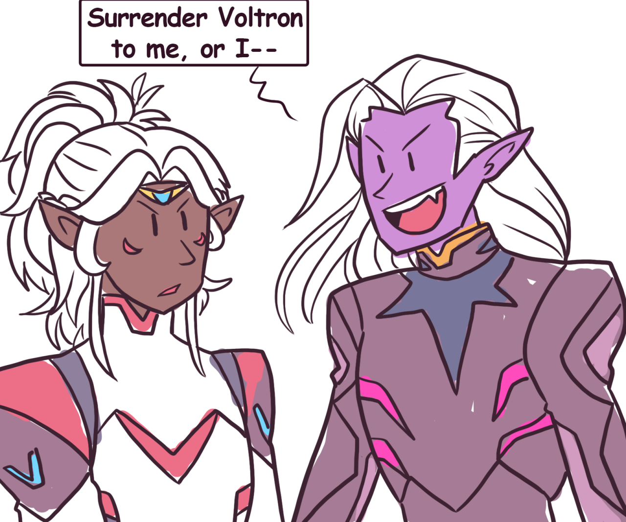 legendary-defenders:  klunked: lotor’s design is so frustrating to me not only