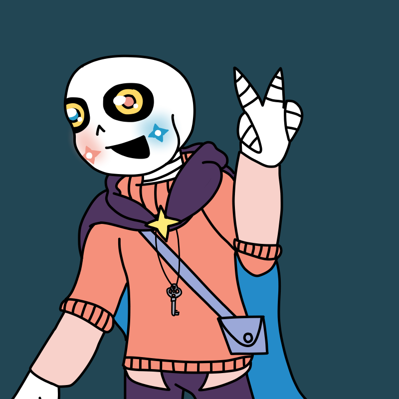 Drawing of dualtale sans (By: King Silver on Tumblr) the second photo with  filter. Enjoy it 💙 #undertaleau #dualtale #drawing