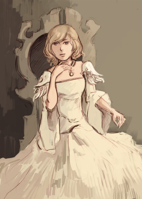 adalheiart:Ashe looked so pretty in her royal dress I immediately wanted to do a quick paint of her 