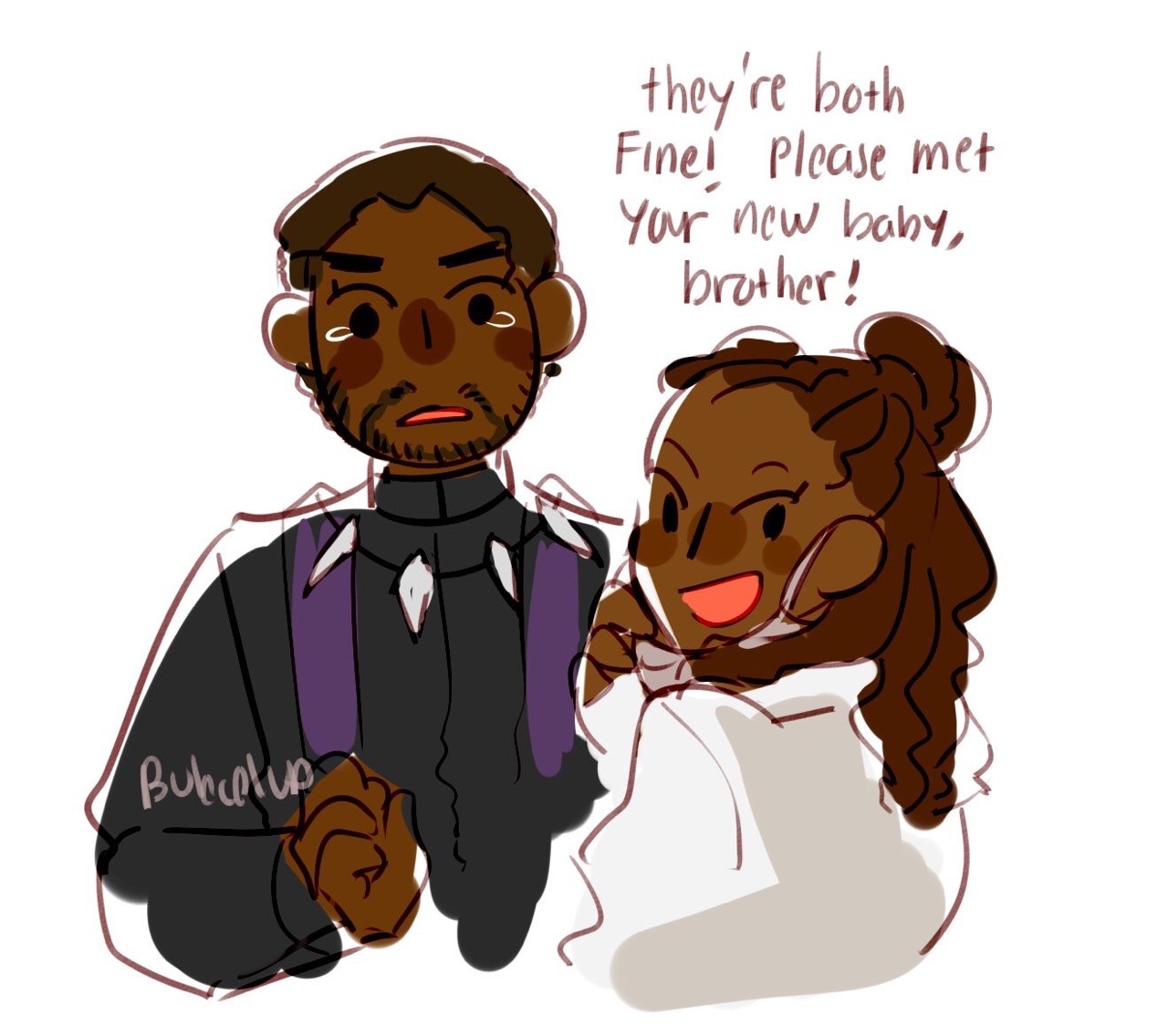 bulecelup:  Everpanther - T’challa/Everett doodles dari twitter w