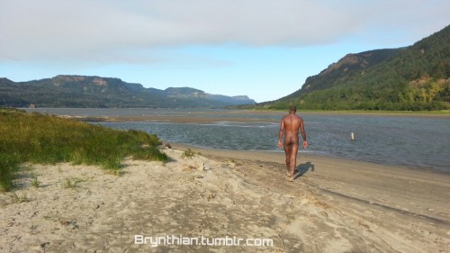 Exploring Rooster Rock with a visiting friend and nudist
