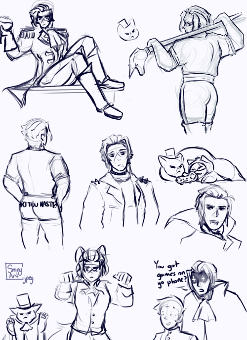 collection of dgs doodles i’ve done this past month.can you guess who my favorite is i bet u c