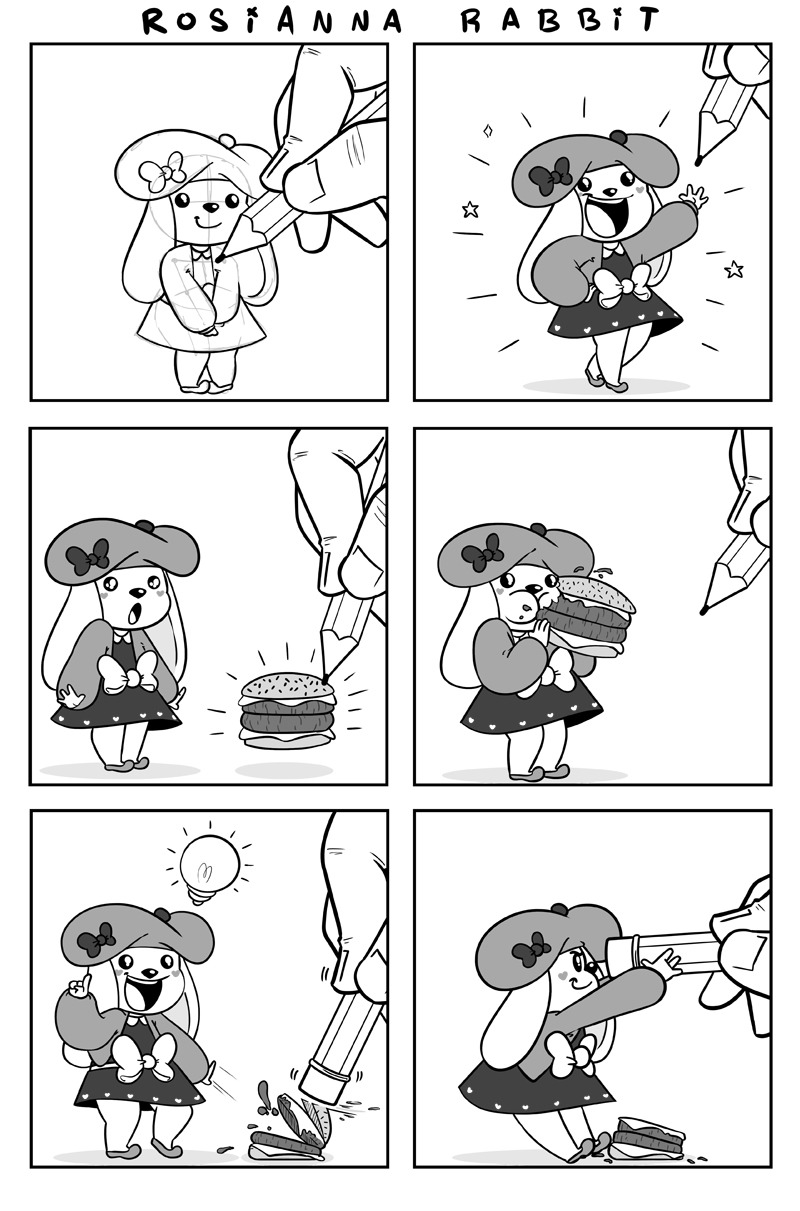 rosiannarabbit:  Rosianna Rabbit | 037 Now in glorious black and white! This week,