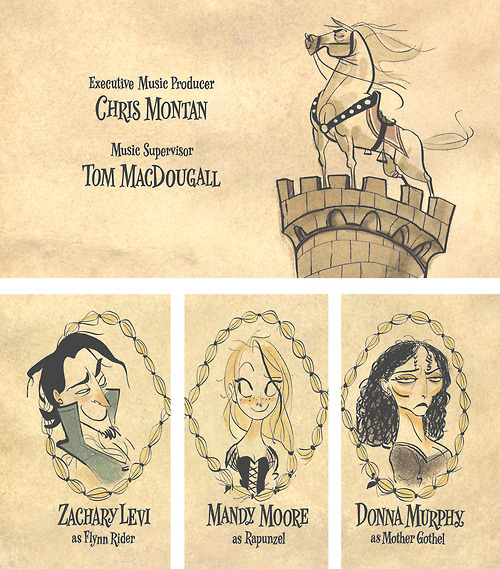 cartoonretro:  Beautiful drawings by Shiyoon K From the Tangled credit sequence. 