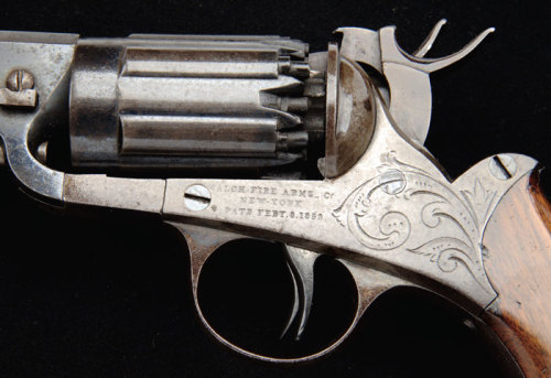 Walch 12 shot Navy percussion revolver,Invented by John Walch in 1859, the Walch revolver was a .36 