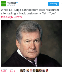 ashleyisking: blackness-by-your-side: tada  But the restaurant banned him Not the courts  America. 