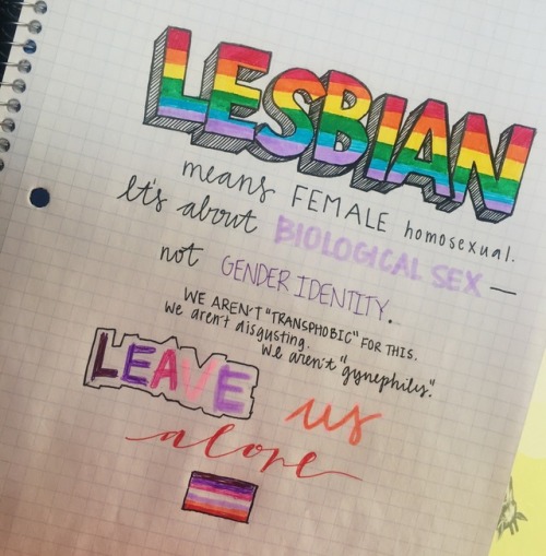 ysr715: radfemtori:❤️ Terfs can’t be lesbains sorry