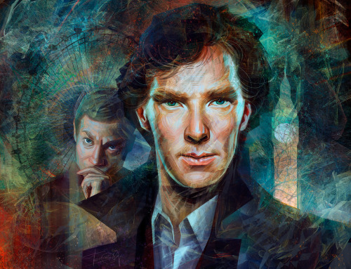 Sherlock. Benedict Cumberbatch, Martin Freemanolga-tereshenko.deviantart.com/art/Sherlock-428