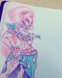 URBOSA sketch as I wait for my Cintiq to arrive which is probably gonna arrive tomorrow 