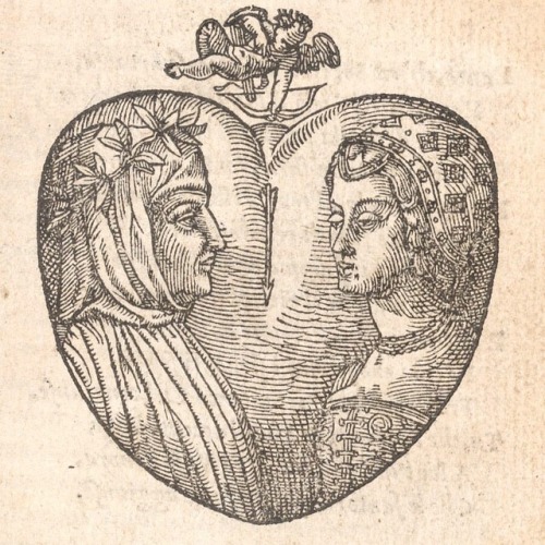 Petrarch and his muse Laura decorate the frontispiece to this delicate pocket edition of his sonnets