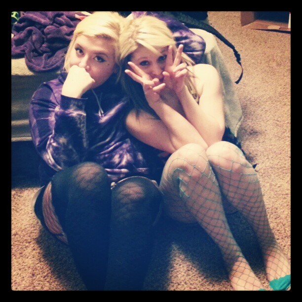 Make ya do a double take #party #birthday #kat #friends #tights #blonde #tiedye #cute